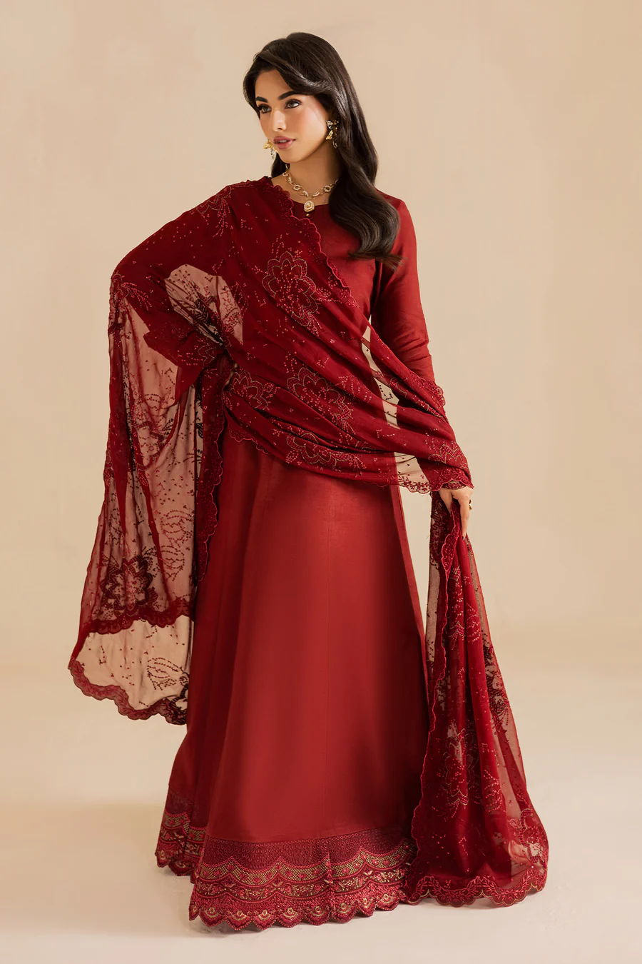 Embroidered Rawsilk Frock