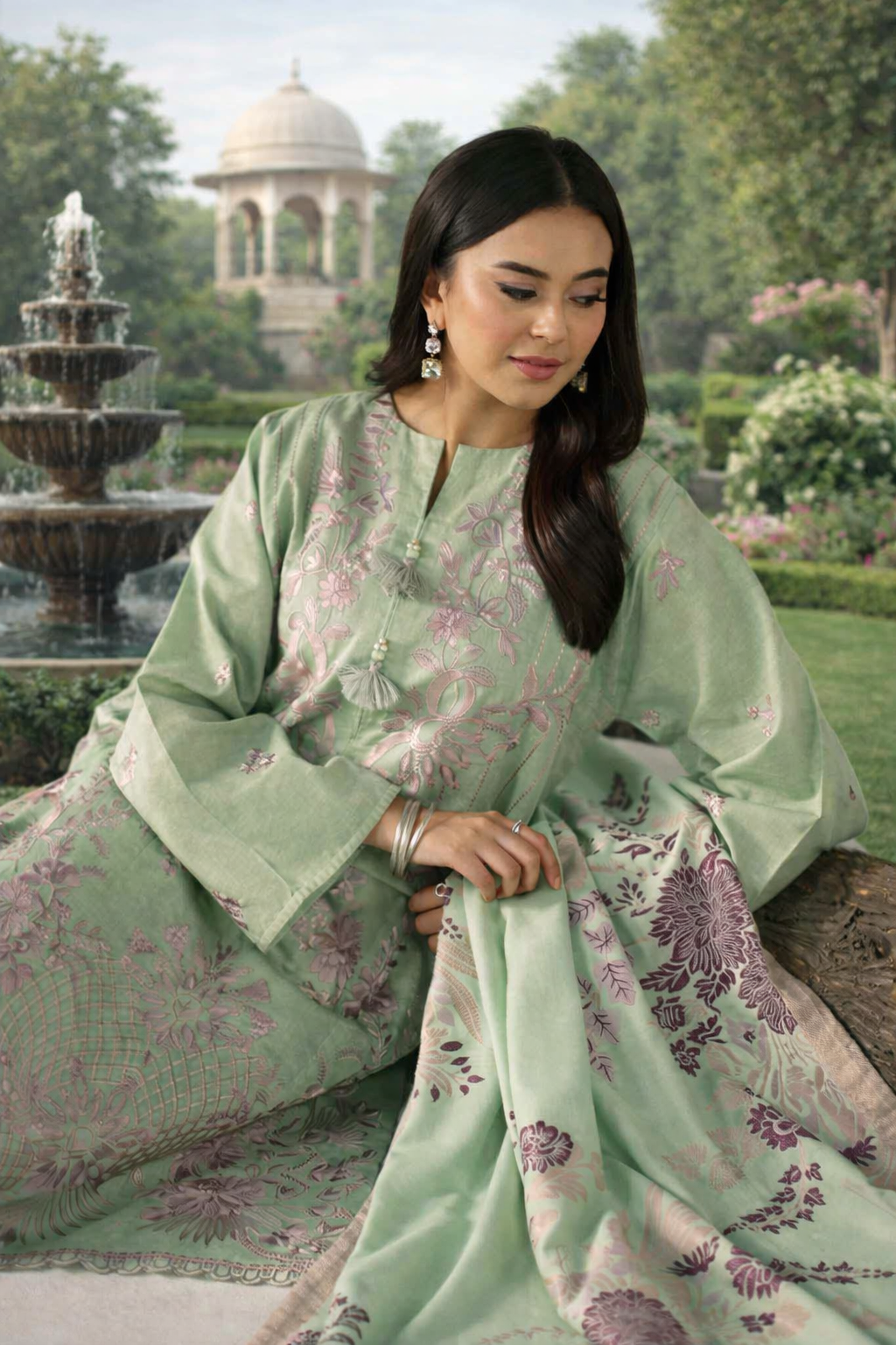 3 Piece - Embroidered Suit